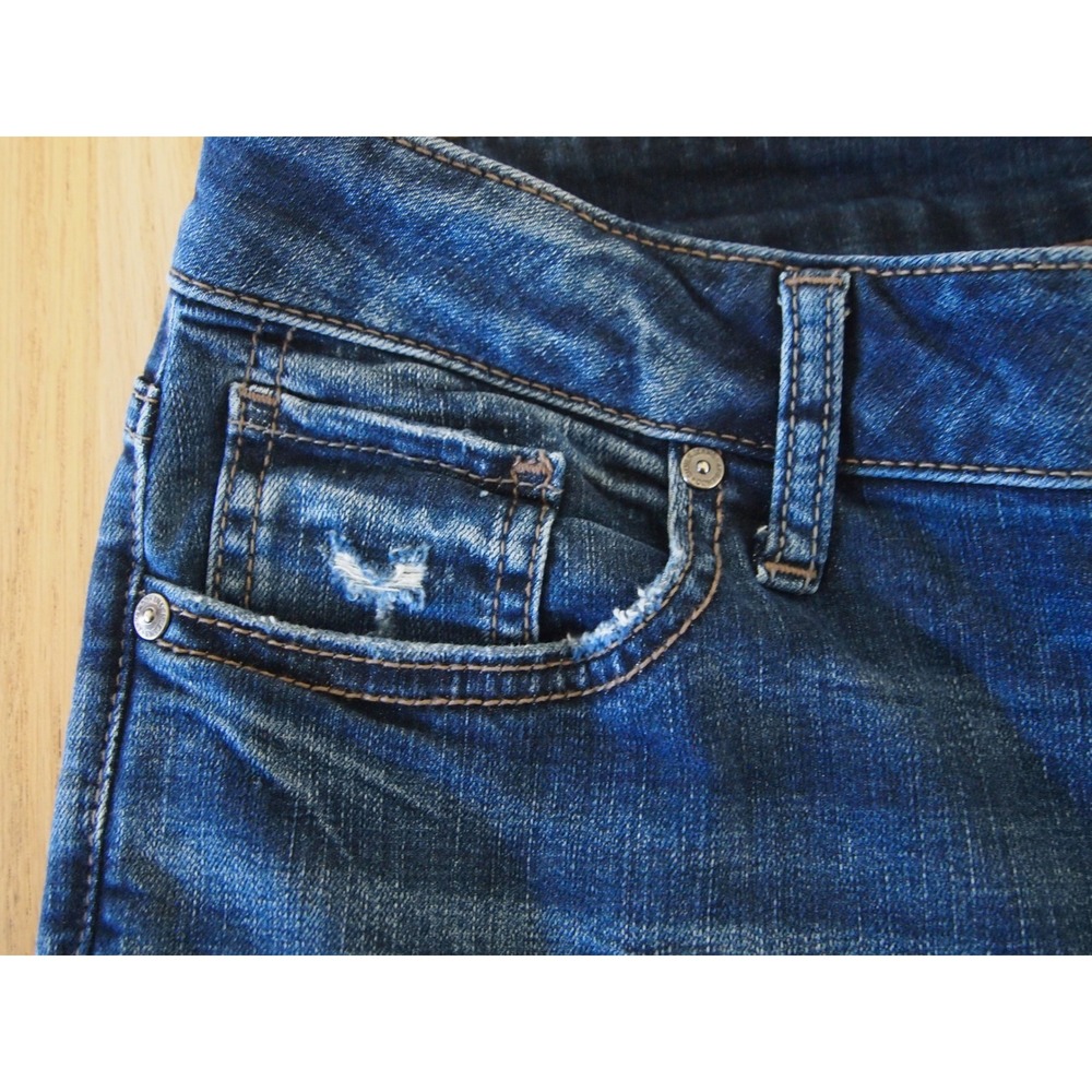 Silver Jeans Co Womens Cropped Jeans Distressed Blue Denim Selvedge Sz 31 - Picture 7 of 9